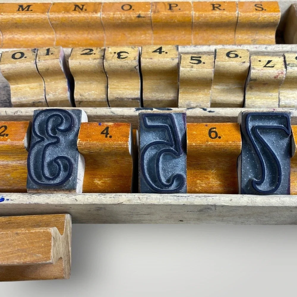 Antique Aristocrat Sign Marker Rubber‎ Stamp Set 1910s-1930s Box 63 Pieces